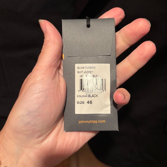 Johnny Bigg Elvis Tuxedo Suit Jacket in Black Size 46 NWT - Picture 4 of 7